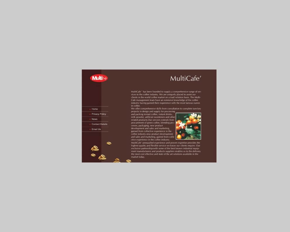 طراحی وب سایت Multicafe