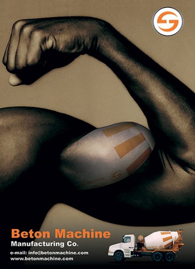 طراحی پوستر شرکت ماشین های بتن سازی