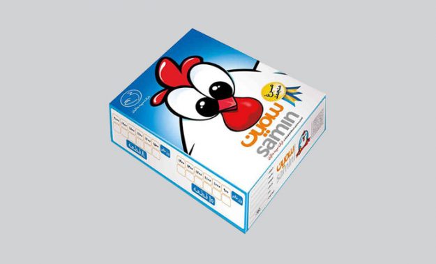 طراحی بسته بندی مرغ سمین