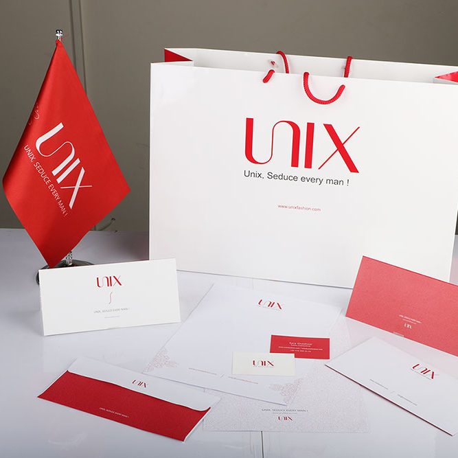 طراحی هویت سازمانی برند یونیکس