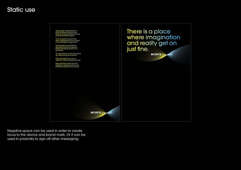 طراحی شعارهای تبلیغاتی سونی