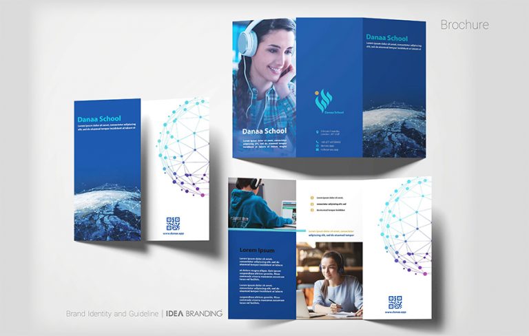 پروژه طراحی هویت سازمانی مدرسه دانا توسط آژانس برندینگ ایده