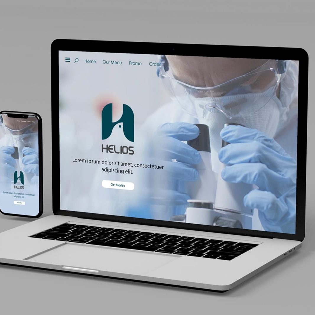 طراحی UX UI سایت شرکت هلیوس