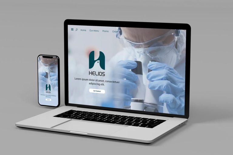 طراحی UX UI سایت شرکت هلیوس