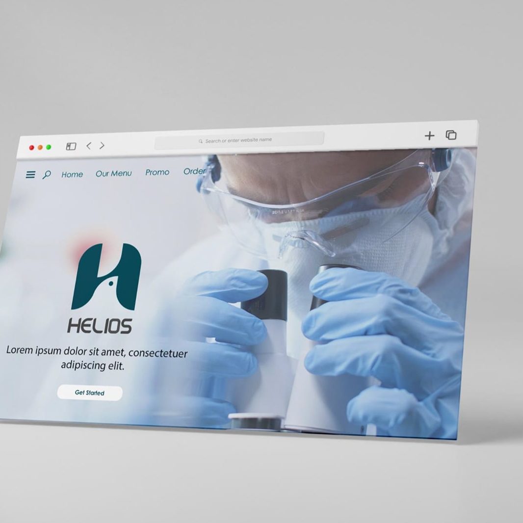 طراحی UX UI سایت شرکت هلیوس