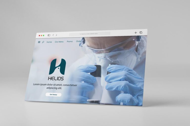 طراحی UX UI سایت شرکت هلیوس