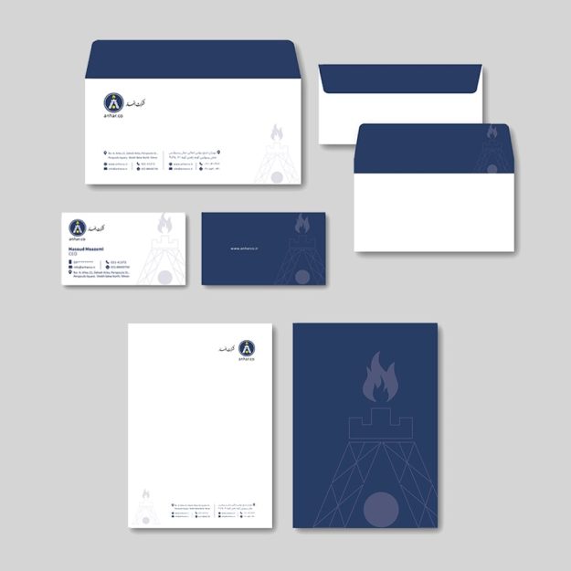 طراحی اوراق اداری شرکت انهار