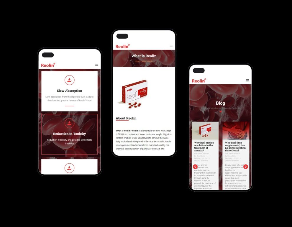 طراحی UI ورژن ریسپانسیو سایت رئولین