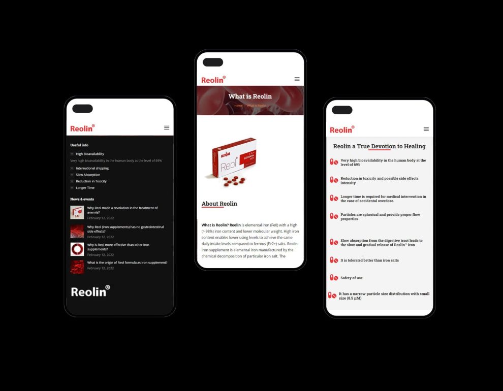 طراحی UI ورژن ریسپانسیو سایت رئولین